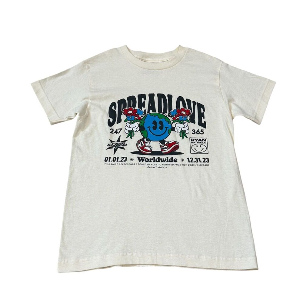 Canned Goods Spread Love for Earth Day Graphic Tee Size S